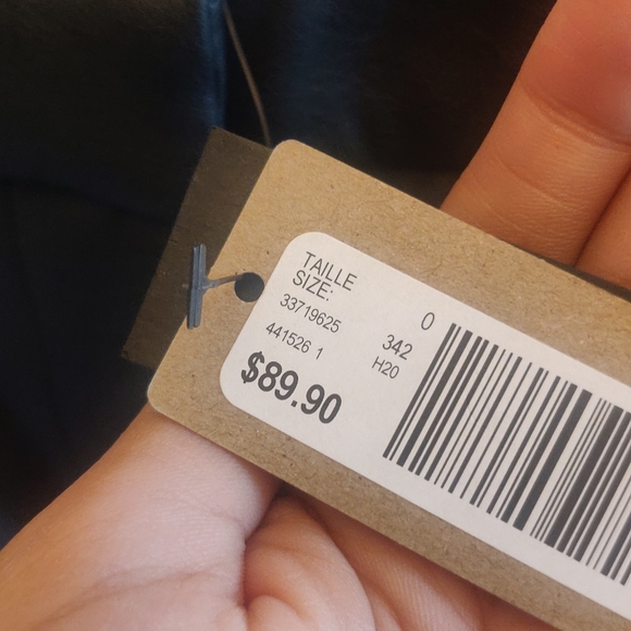 NWT - faux leather high-waisted pants - Picture 2 of 2